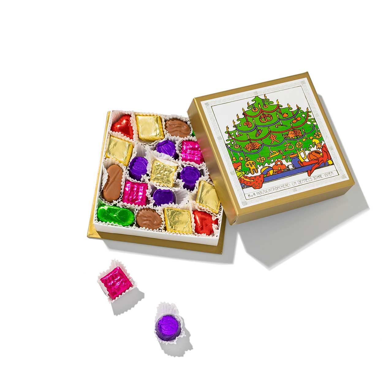 Christbaum Bonbonniere Gold