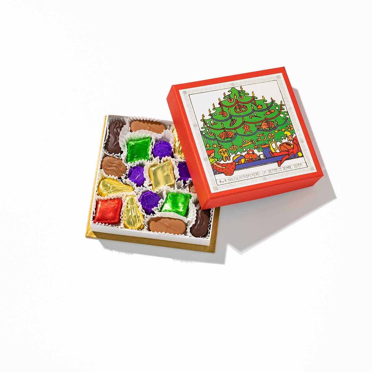 Christbaum Bonbonniere Rot