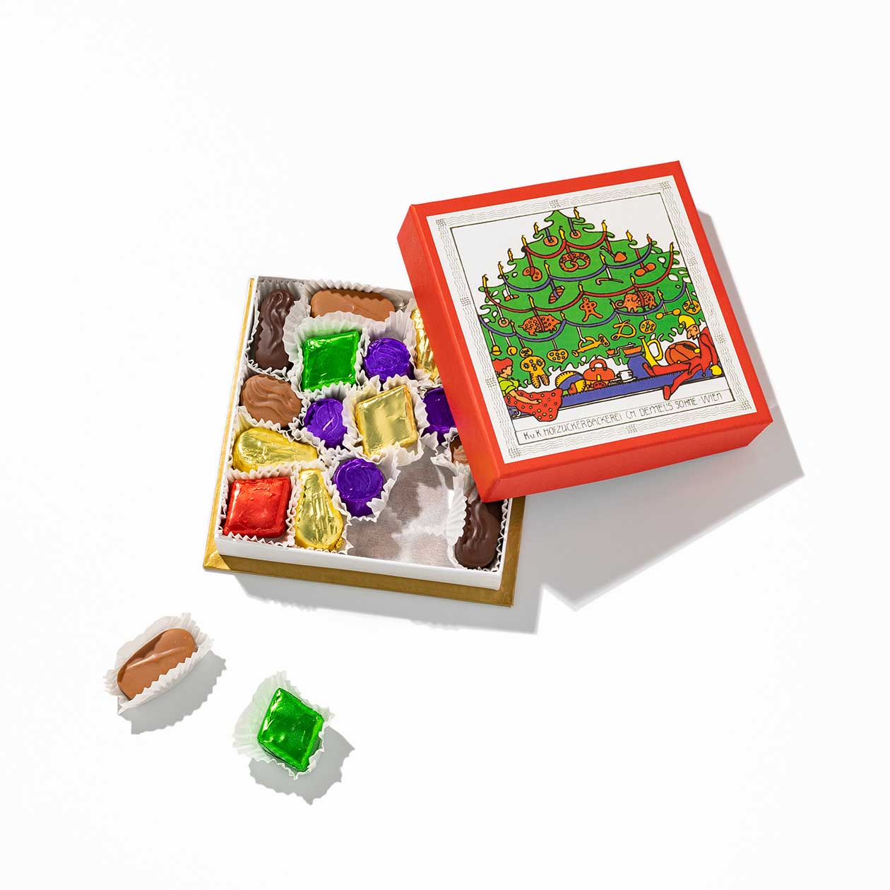 Christbaum Bonbonniere Rot