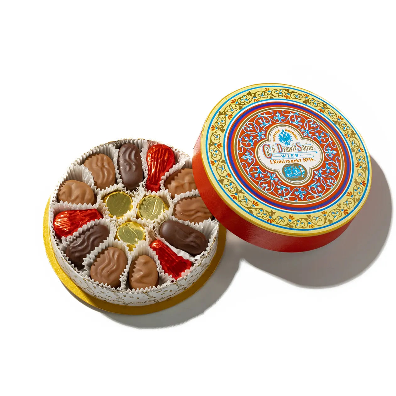 Red Round Chocolate Box - Medium