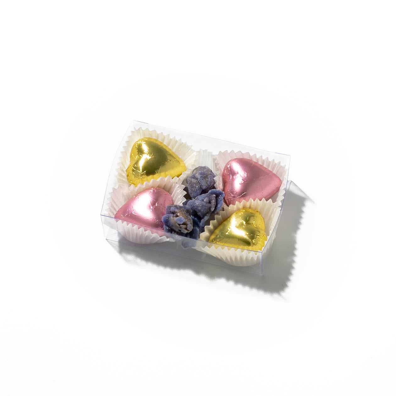 Raspberry and Caramel Hearts