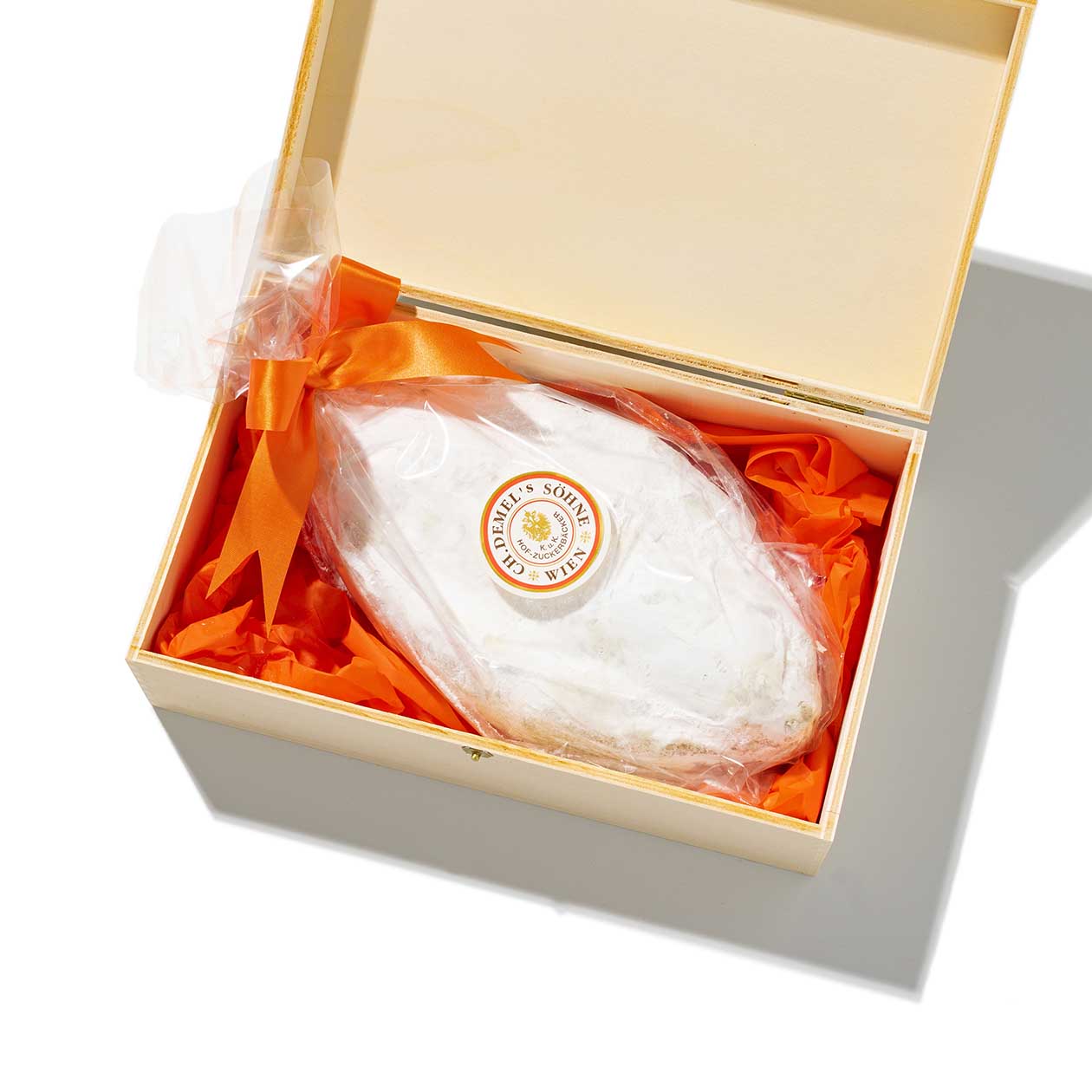 Christstollen im Holzkisterl